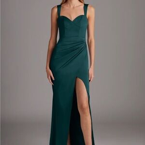 Azazie Mila Green Evening Gown